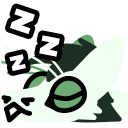 Yinglet laying on the ground asleep.