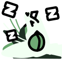 Yinglet flopped on the floor, asleep.